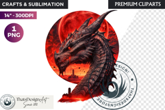 Fantasy Dragon Clipart, dragon PNG, Fantasy PNG graphics Product Image 1