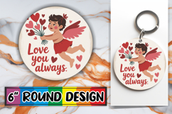 Cheerful Round Ornaments Design PNG, Cupid Product Image 1