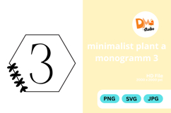 Minimalist Plant Monogram Product Image 1