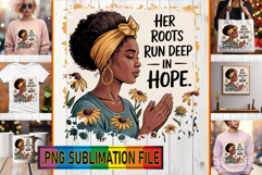 Fun Tote Bag Ideas PNG, Praying Woman Product Image 1