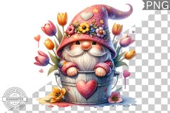 Spring Gnome Sublimation - Clipart PNG Design Product Image 1