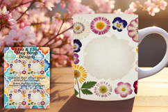 ELEGANT 11oz Mug Wrap PNG Design , Flowers Product Image 1