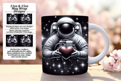 Lovely 15oz Mug Wrap Png Template , Astronaut Product Image 1