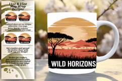 Creative 11oz Mug Wrap Png Artwork , Adventure Product Image 1