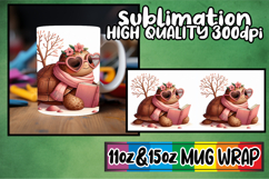 Tranquil vibes 11oz 15oz mug wrap, Turtle Product Image 1
