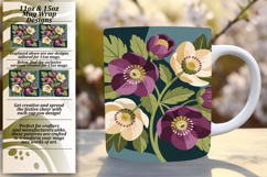 GLAMOROUS 15oz Mug Wrap PNG Design , Flowers Product Image 1