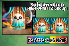 Dreamy afternoons sublimation print wrap, 3D Cute Ghost Product Image 1