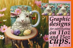 Cheerful Springtime Bunny Wrap Sublimation 15oz Product Image 1