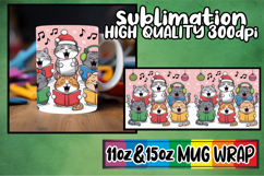 Joyful moments 11oz 15oz mug wrap, Funny Cat Product Image 1