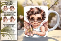 Classy 15oz Mug Wrap Png Design , Cupid Product Image 1