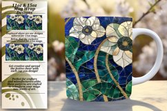 Abstract Floral Mosaic Mug Wrap Art 11oz 15oz Product Image 1