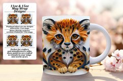 Feline Finesse: 3D Cat Mug Wrap - Sublimation 11oz/15oz Product Image 1