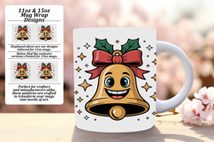 Stylish 11oz Mug Wrap Png Artwork , Cute Christmas Product Image 1