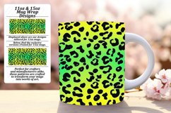Bright Glittery Leopard Mug Wrap 11oz/15oz Design Product Image 1