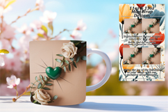 CHIC 11oz PNG Mug Wrap Template , 3D Heart Product Image 1