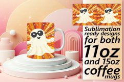 15x Spooky Ghost Mug Wrap Bundle, Halloween 11oz &amp; 15oz PNG Product Image 3