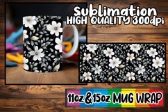 Whimsical Watercolor Beauty: Sublimation Mug Wrap Art Product Image 1