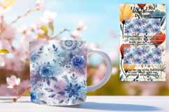 Gift 11oz Mug Wrap Png Artwork , Watercolor Patter Product Image 1
