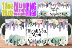 Whimsical evenings 11oz 15oz sublimation wrap, Mother's Day Product Image 1