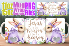 Radiant journeys 11oz 15oz sublimation wrap, Easter Bunny Product Image 1