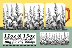 Floral Art Mug Wrap - Springtime Pattern 11oz 15oz Product Image 1