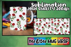Blossoming 3D Embroidered Mug Design - 11oz/15oz Sublime Product Image 1