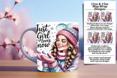 Gorgeous 11oz Mug Wrap Png Artwork , Just A Girl Product Image 1