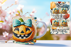 Eye-Catching 15oz Mug Wrap Png , Cute Pumpkin Product Image 1