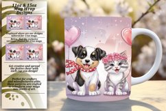 Vivid 15oz Mug Wrap Png Template , Valentines Product Image 1