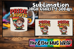 Happy hearts 11oz 15oz sublimation wrap, Juneteenth Product Image 1