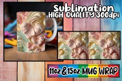 Dynamic Abstract Mug Wrap, 3D Design Sublimation Product Image 1