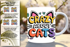 Cute 15oz Mug Wrap Png Artwork , Cat Quote Product Image 1