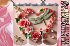 Bright journeys 20oz tumbler wrap, 3D Heart Product Image 1