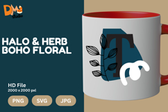 Halo &amp; Herb Boho Floral Monogram Product Image 1