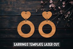 SUPER 50 Valentine Heart Template earrings SVG I Laser Cut Product Image 19