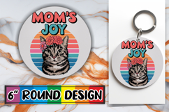 Enchanted Circle Keychain PNG, Cat Lover Product Image 1
