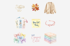 Back to School Aesthetic Clipart Bundle | Watercolor School Product Image 3