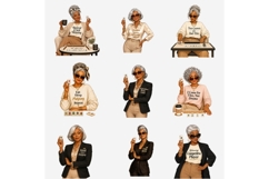 Mahjong Old Queen Clipart PNG, Senior Mahjong Lady Product Image 6