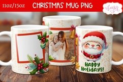 Merry Christmas photo mug wrap PNG, Santa mug PNG Product Image 2