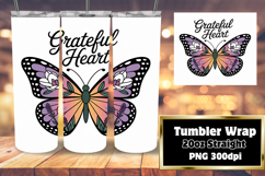LUXE PNG Tumbler Design 20oz , Butterfly Product Image 1