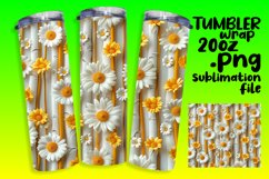 Striped Blossom Sublimation Tumbler Art Product Image 1