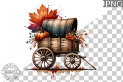 Fall Wagon Garden Sublimation - Fall Clipart PNG Design Product Image 1