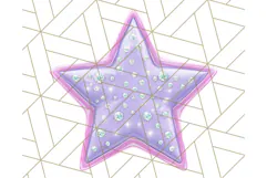Cute Puffy Star Clipart PNG, 3D Glossy Pastel Stars Clip Art Product Image 2