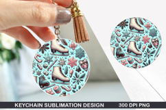 Christmas Keychain Sublimation - Christmas Keychain PNG Product Image 1