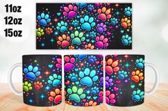 Paws Mug Wrap Sublimation 11oz, 12oz, 15oz Product Image 1