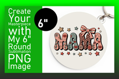 Chic Round Design Keychain Artwork , Mama Product Image 1