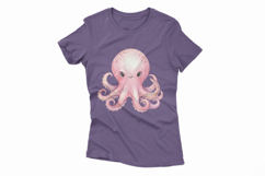 Cute Octopus Marine Animal Pink Tentacles Ocean PNG Summer Product Image 4