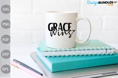 Grace Wins SVG File, Christian SVG Design Product Image 3