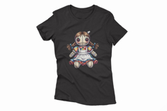 Braided Hair Stitched Doll Rainbow Halloween Voodoo PNG Product Image 4