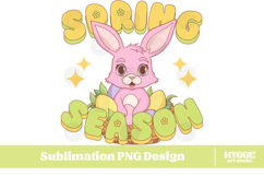 Easter Bunny Sublimation DTF Chick Farm Hip Hop Spring Joy Product Image 1